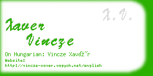 xaver vincze business card